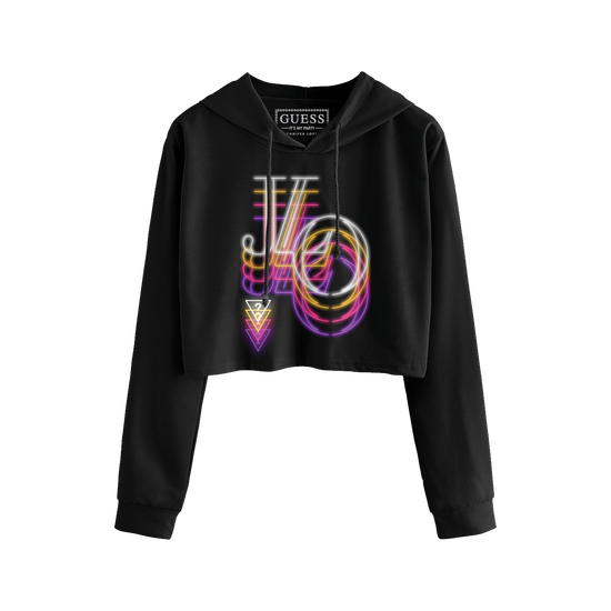 Neon crop hoodie clearance